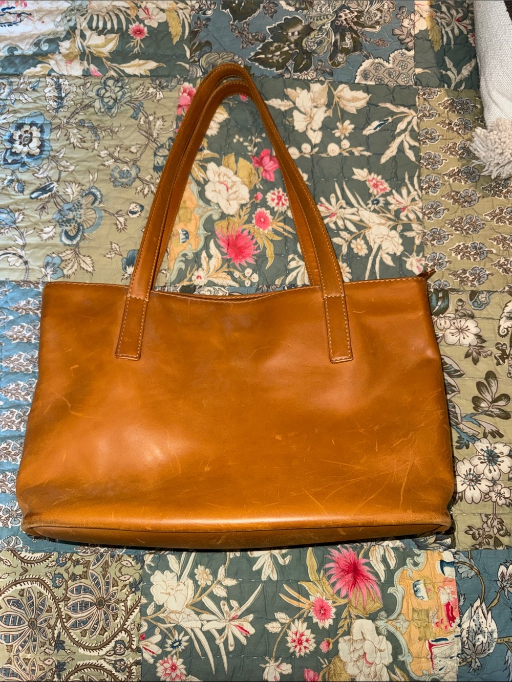 Everyday Tan Leather Tote Bag for Women-Parker Clay